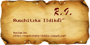 Ruschitzka Ildikó névjegykártya